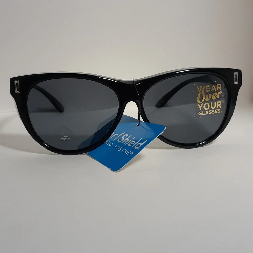 Foster Grant Solar Shield Women Sunglasses Black Polarized 100% UVA & UVB